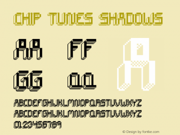 CHIP TUNES SHADOWS Version 1.000 Font Sample