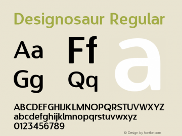 Designosaur Regular 1.0图片样张