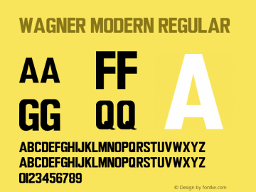 Wagner Modern Regular Unknown Font Sample