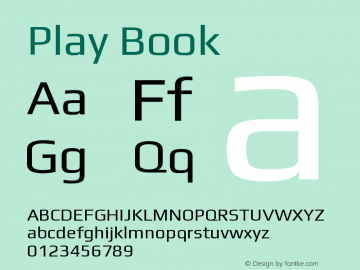 Play Book Version 1.002 Font Sample