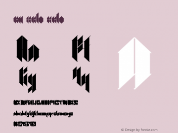 en zelo zelo Version 1.0 Font Sample