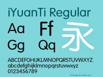 iYuanTi Regular 0.01; (gw1466336) Font Sample