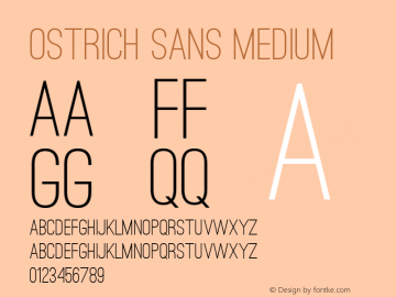 Ostrich Sans Medium Version 1.000 Font Sample