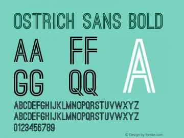 Ostrich Sans Bold Version 1.000 Font Sample