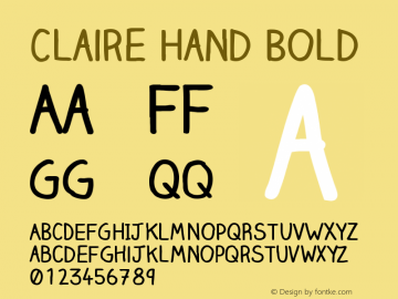 Claire Hand Bold Version 001.001图片样张