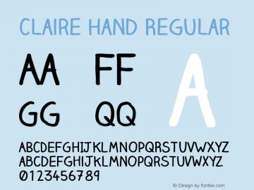 Claire Hand Regular Version 001.001图片样张