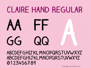 Claire Hand Regular Version 001.001图片样张