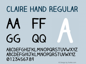 Claire Hand Regular Version 001.001图片样张