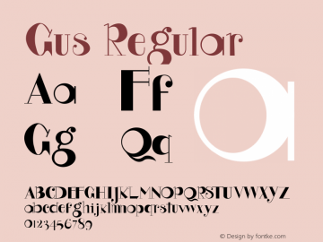 Gus Regular Unknown Font Sample