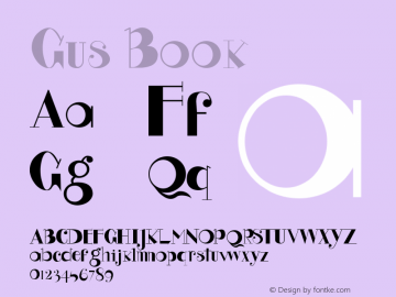 Gus Book Version 1.0 Font Sample
