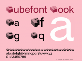 Cubefont Book Version 001.001 Font Sample