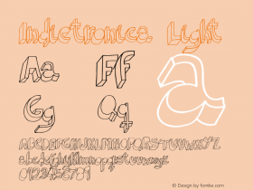 Indietronica Light Version 1.000 Font Sample