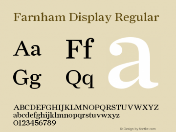 Farnham Display Regular Version 001.000图片样张