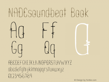 NADCsoundbeat Book Version 1.0 Font Sample