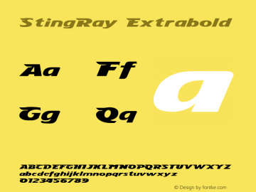StingRay Extrabold 1.0 Wed Mar 26 01:24:23 1997图片样张