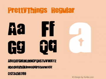 PrettyThings Regular Version 001.000 Font Sample