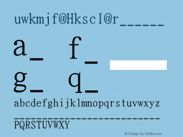 UWKMJF (KSC) Regular Version 1.00 Font Sample