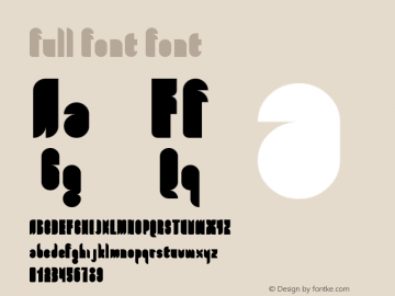 full font font Version 1.0图片样张