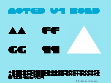 Noted V1 Bold Version 1.00 2011 Font Sample