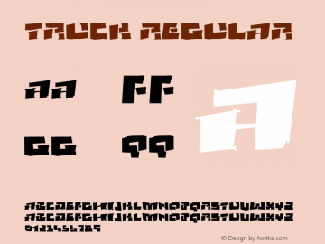Truck Regular 1.0 xPDF Font Sample
