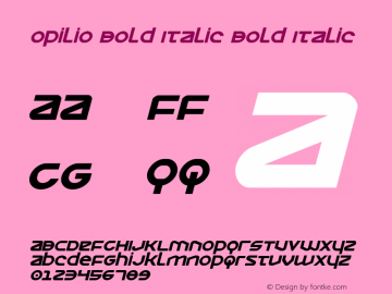Opilio Bold Italic Bold Italic 001.000图片样张