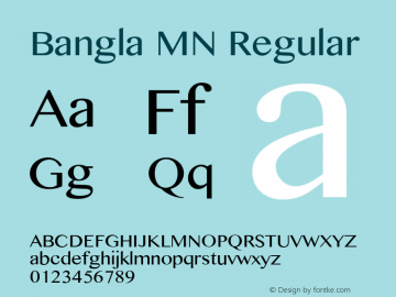 Bangla MN Regular 8.0d1e1图片样张