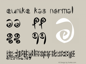 Eunike Kas normal Version 001.003 Font Sample