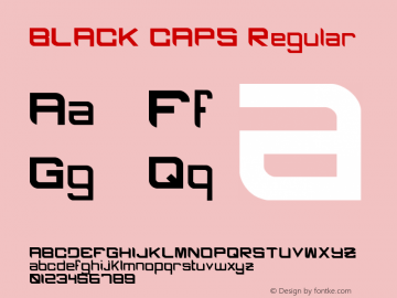 BLACK CAPS Regular Unknown Font Sample