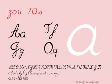 zou 70s Version 001.000图片样张