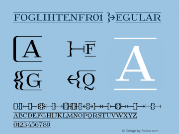 foglihtenfr01 Regular Version 0.68 Font Sample