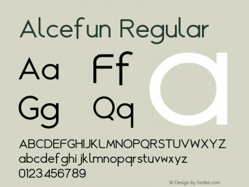Alcefun Regular Version 1.000 Font Sample