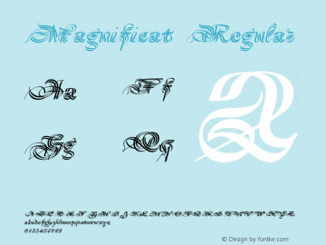 Magnificat Regular 1,06 Font Sample