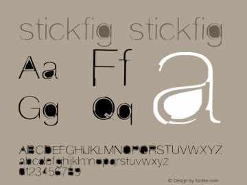 stickfig stickfig Unknown Font Sample
