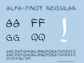 Alfa-Pinoy Regular Unknown Font Sample