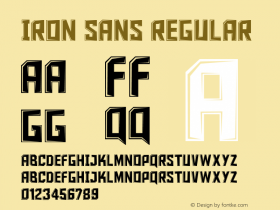 Iron Sans Regular I Font Sample