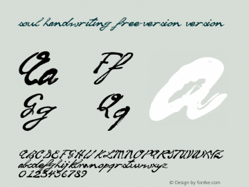 soul handwriting_free-version version Version 1.00 August 13, 2011图片样张