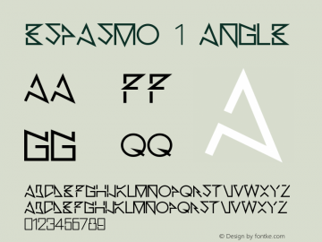 Espasmo 1 angle Unknown Font Sample