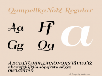 QumpellkaNo12 Regular Version 00.480 Font Sample