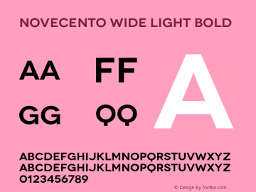 Novecento wide Light Bold Version 2.001;PS 002.001;hotconv 1.0.56;makeotf.lib2.0.21325图片样张