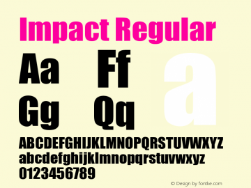 Impact Regular Version 5.00图片样张