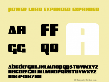 Power Lord Expanded Expanded 001.000 Font Sample