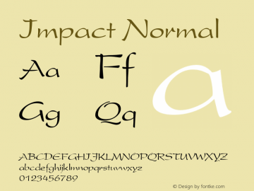 Impact Normal 1.0 Fri Sep 09 16:55:42 1994 Font Sample
