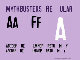 MythBusters Regular Version 1.001 2011 Font Sample