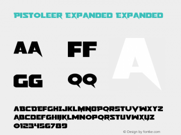 Pistoleer Expanded Expanded 001.000 Font Sample