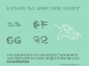 Magical Unicorn Light Version 1.000 Font Sample