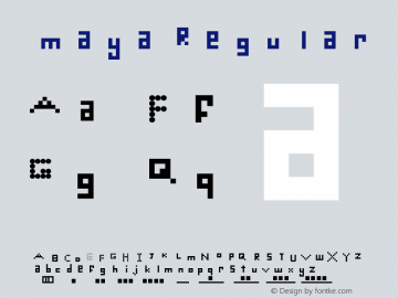 maya Regular Version 1.0 Font Sample