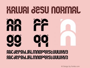 kawai desu normal Unknown Font Sample