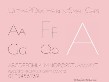 UltimaPDba HairlineSmallCaps Unknown图片样张