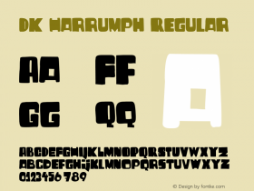 DK Harrumph Regular Version 1.000 Font Sample