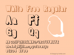 White Free Regular Version 1.000 2011 initial release Font Sample